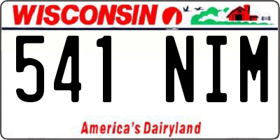 WI license plate 541NIM