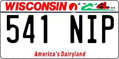 WI license plate 541NIP