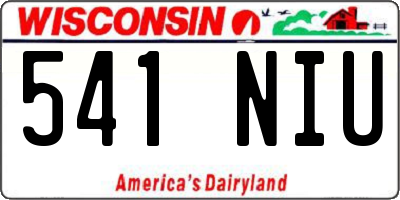 WI license plate 541NIU