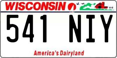 WI license plate 541NIY