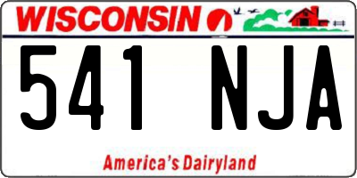WI license plate 541NJA