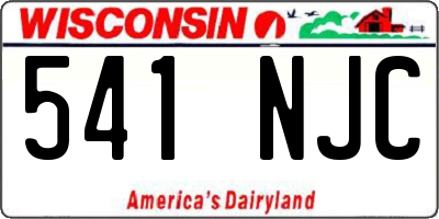 WI license plate 541NJC