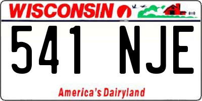 WI license plate 541NJE