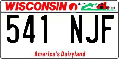 WI license plate 541NJF