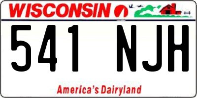 WI license plate 541NJH