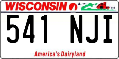 WI license plate 541NJI
