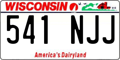 WI license plate 541NJJ