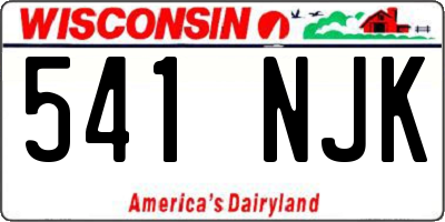 WI license plate 541NJK
