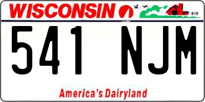 WI license plate 541NJM