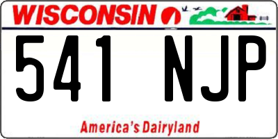 WI license plate 541NJP