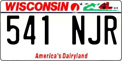 WI license plate 541NJR