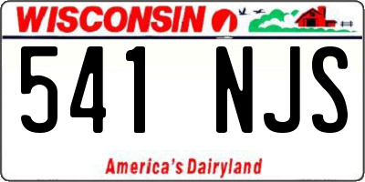 WI license plate 541NJS