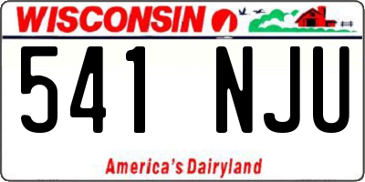 WI license plate 541NJU