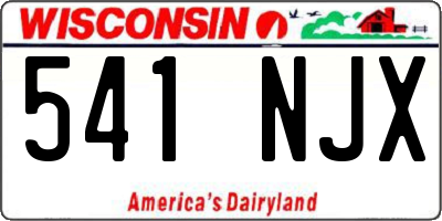 WI license plate 541NJX