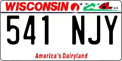 WI license plate 541NJY