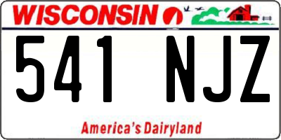 WI license plate 541NJZ