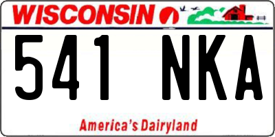 WI license plate 541NKA