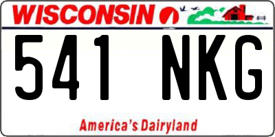 WI license plate 541NKG