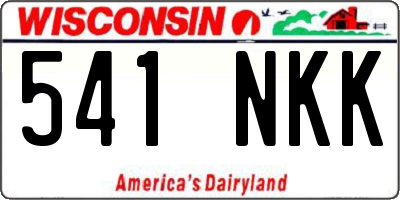 WI license plate 541NKK