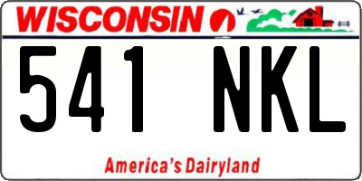 WI license plate 541NKL