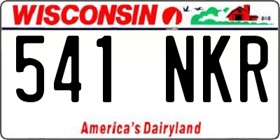 WI license plate 541NKR