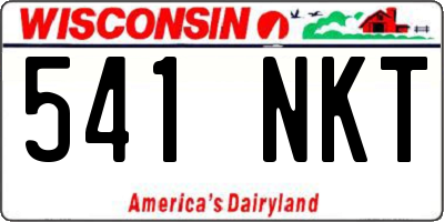WI license plate 541NKT