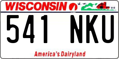 WI license plate 541NKU