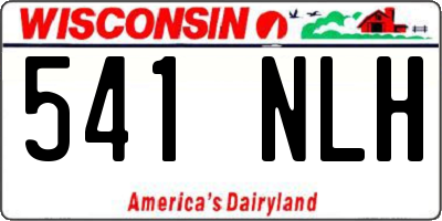 WI license plate 541NLH