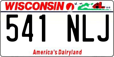 WI license plate 541NLJ