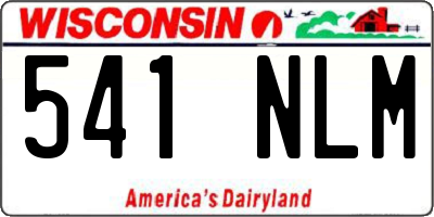 WI license plate 541NLM