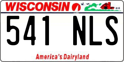 WI license plate 541NLS