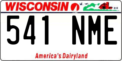WI license plate 541NME