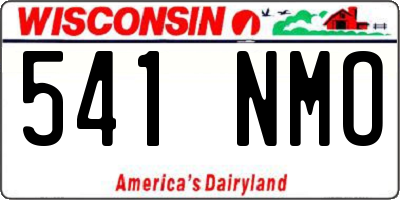 WI license plate 541NMO