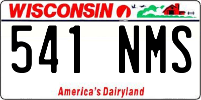 WI license plate 541NMS