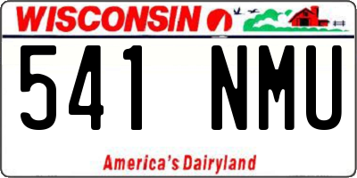 WI license plate 541NMU