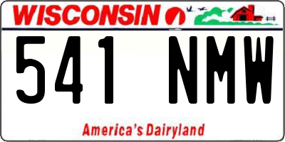WI license plate 541NMW