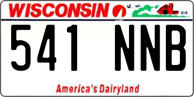 WI license plate 541NNB