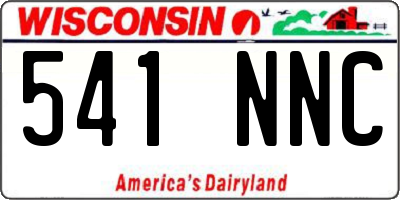 WI license plate 541NNC