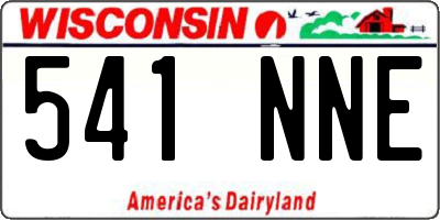 WI license plate 541NNE