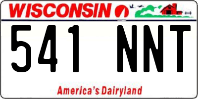 WI license plate 541NNT