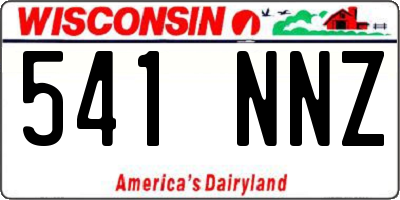 WI license plate 541NNZ