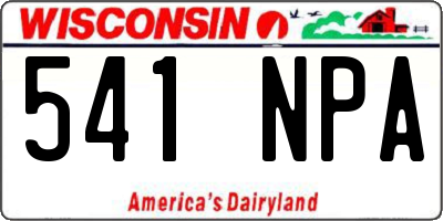 WI license plate 541NPA