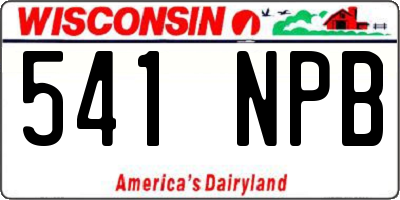 WI license plate 541NPB