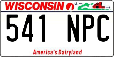 WI license plate 541NPC