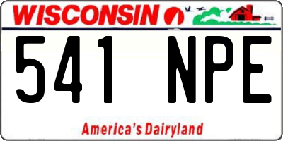 WI license plate 541NPE