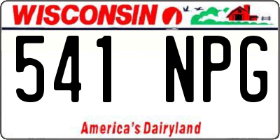 WI license plate 541NPG