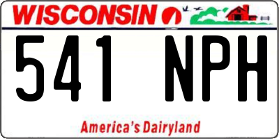 WI license plate 541NPH