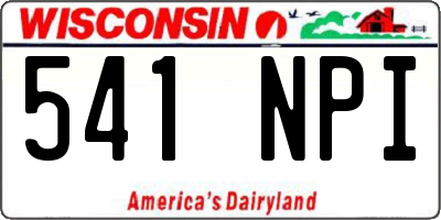 WI license plate 541NPI