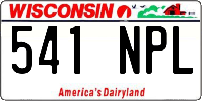 WI license plate 541NPL