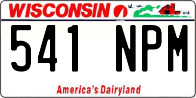 WI license plate 541NPM